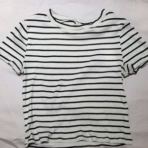 Striped crop t-shirt